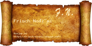 Frisch Noémi névjegykártya